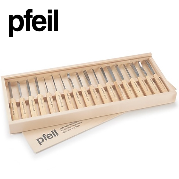 나무거치대 D형 조각도 세트 18PCS D18ER 페일/Pfeil