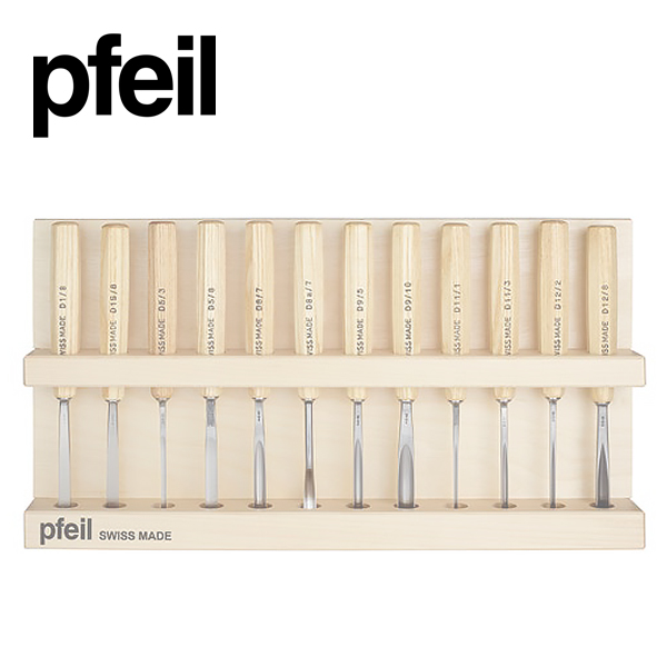나무거치대 D형 조각도 세트 12PCS D12ER 페일/Pfeil
