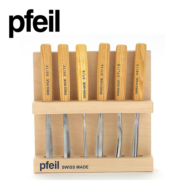 나무거치대 D형 조각도 세트 6PCS D6ER 페일/Pfeil