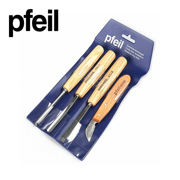 초보자용 D형 조각도 세트 4PCS D4ER 페일/Pfeil